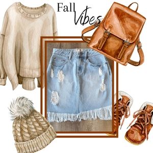 Boohoo Denim Distressed Jean Mini Skirt
